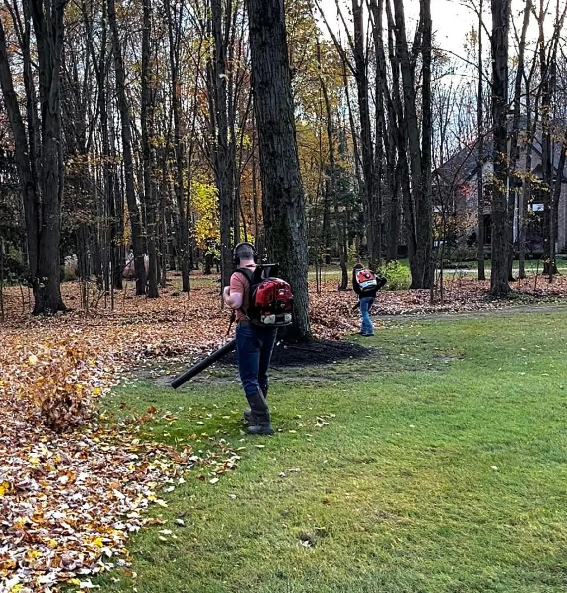 Spring cleanup work on a Northeast Ohio property