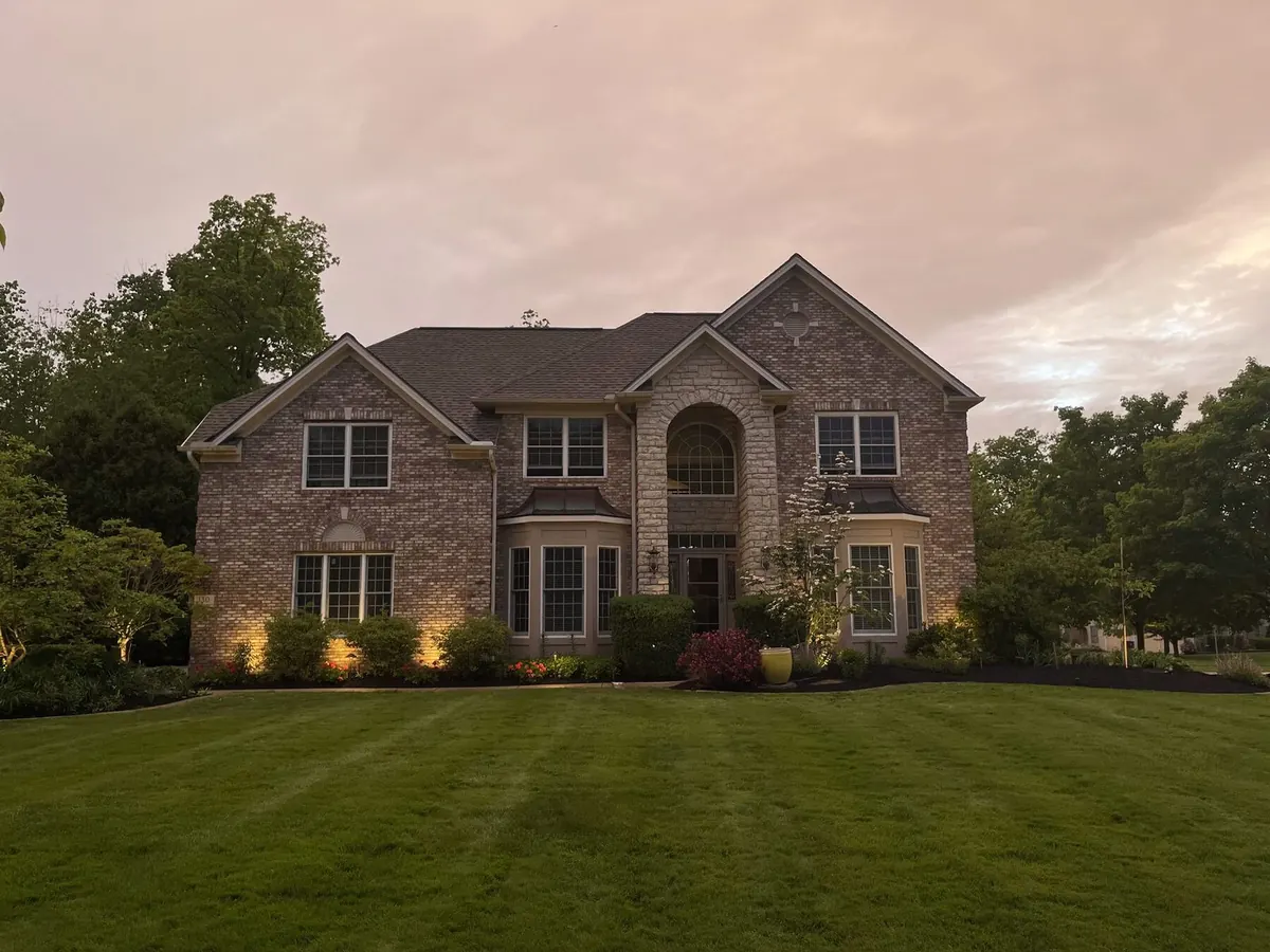 Architectural lighting and lush lawn after install